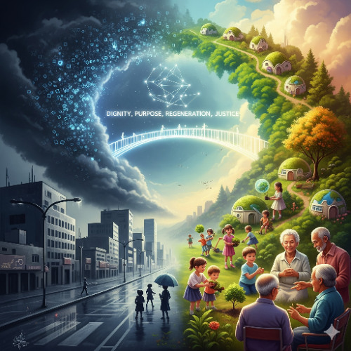 AI at a Crossroads: Confronting Societal Collapse and Forging a Regenerative Future