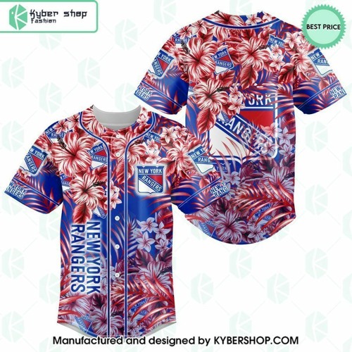 New York Rangers Hawaiian Design Baseball Jersey