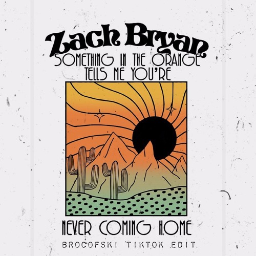Stream Zach Bryan - Something In The Orange [Brocofski Tiktok Edit.