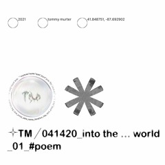 ✴TM╱041420_into the … world_01_#poem