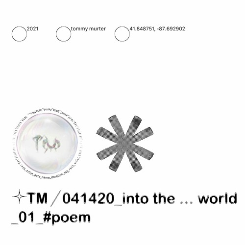 ✴TM╱041420_into the … world_01_#poem