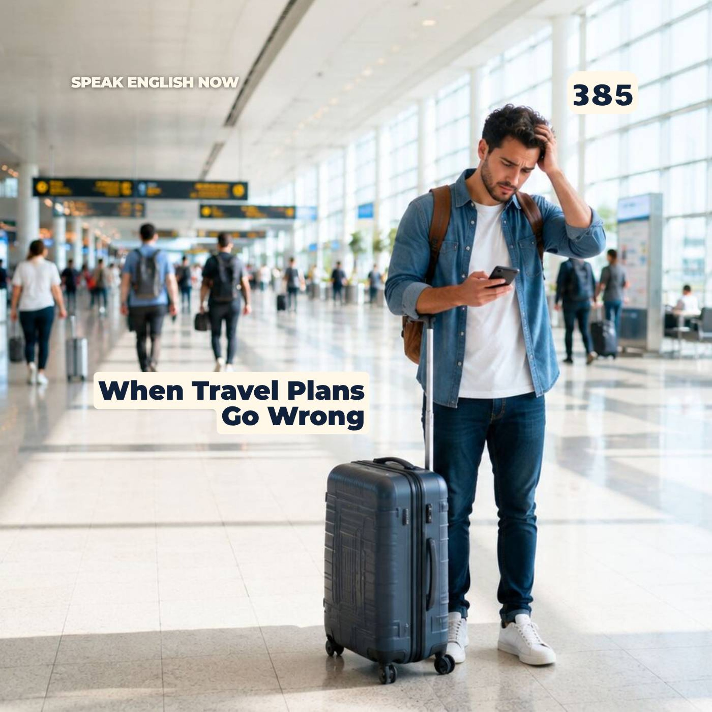 #385 When Travel Plans Go Completely Wrong - English under Pressure episode artwork