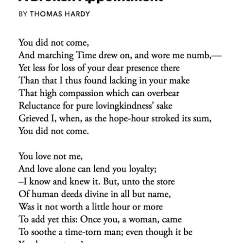 466 A Broken Appointment by Thomas Hardy, read by Jo Stone-Fewings