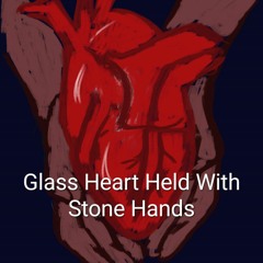 Glass heart held with stone hands