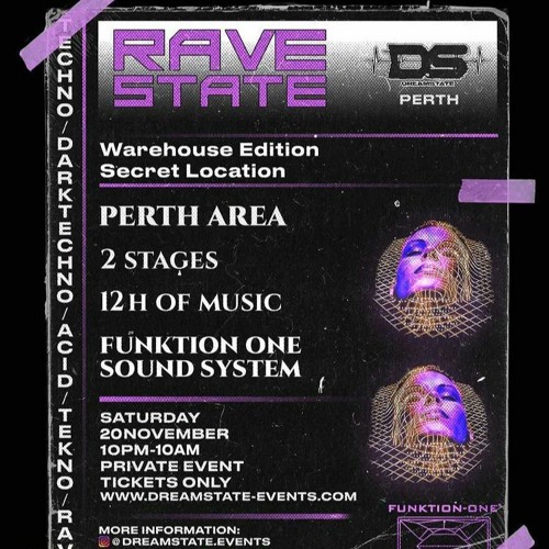 Jekyll Jones live @ RAVESTATE Warehouse party (@Dreamstate) 20/11/21, Perth