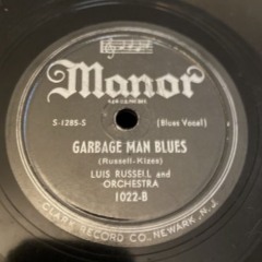 Luis Russell and Orchestra - Garbage Man Blues (Manor 1022-B)
