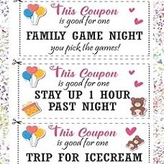 ~Read~[PDF] Coupon Book For Kids: Love DIY Coupon Book for Kids With Pre-Written Coupons, And A