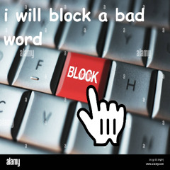 i will block a bad word
