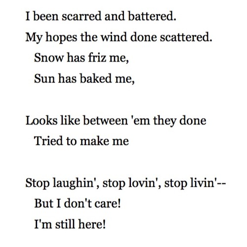 250 Still Here by Langston Hughes, read by Adrian Lester