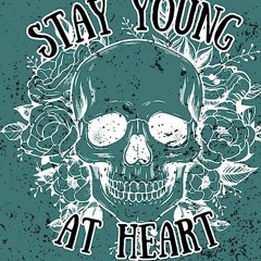 ⚡️ LIRE EBOOK " Stay young at heart." Cahier universitaire stylé. Couverture tête de mort. bleu ten