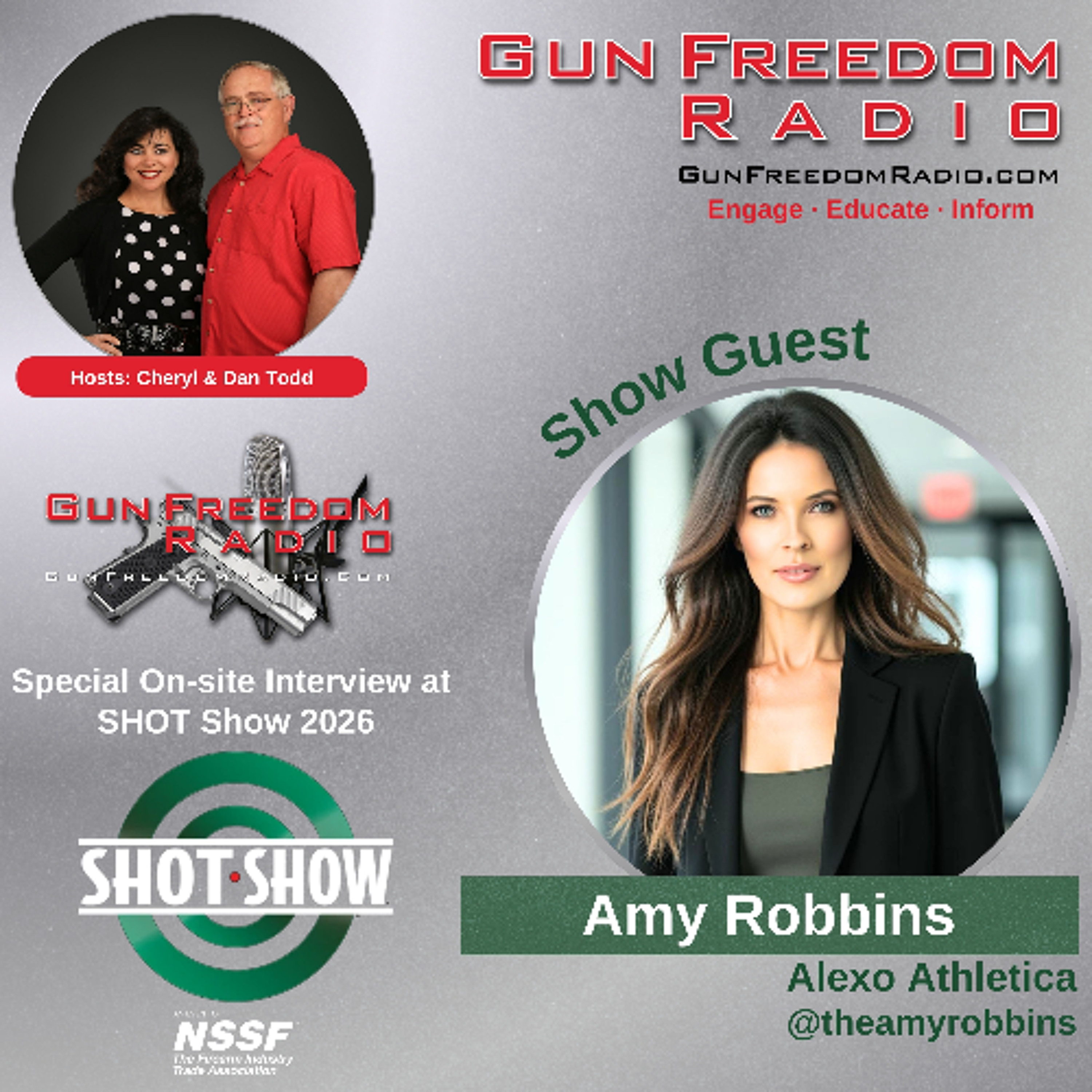 Amy Robbins of Alexo Athletica - On-Location at SHOT Show 2026 – GunFreedomRadio episode artwork