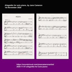2020-11-01 - Allegretto for solo piano
