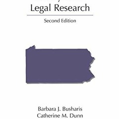 [Download] EPUB 🧡 Pennsylvania Legal Research (Legal Research Series) by  Barbara Bu