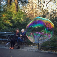 Bubble Man in New York City Central Park