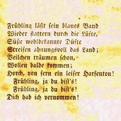 Frühling läßt sein blaues Band flattern übers Land