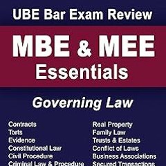 (Textbook( MBE & MEE Essentials: Governing Law for UBE Bar Exam Review BY: Sterling Test Prep