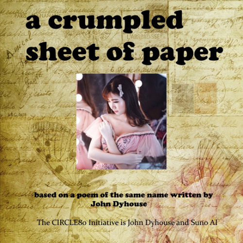 A crumpled sheet of paper