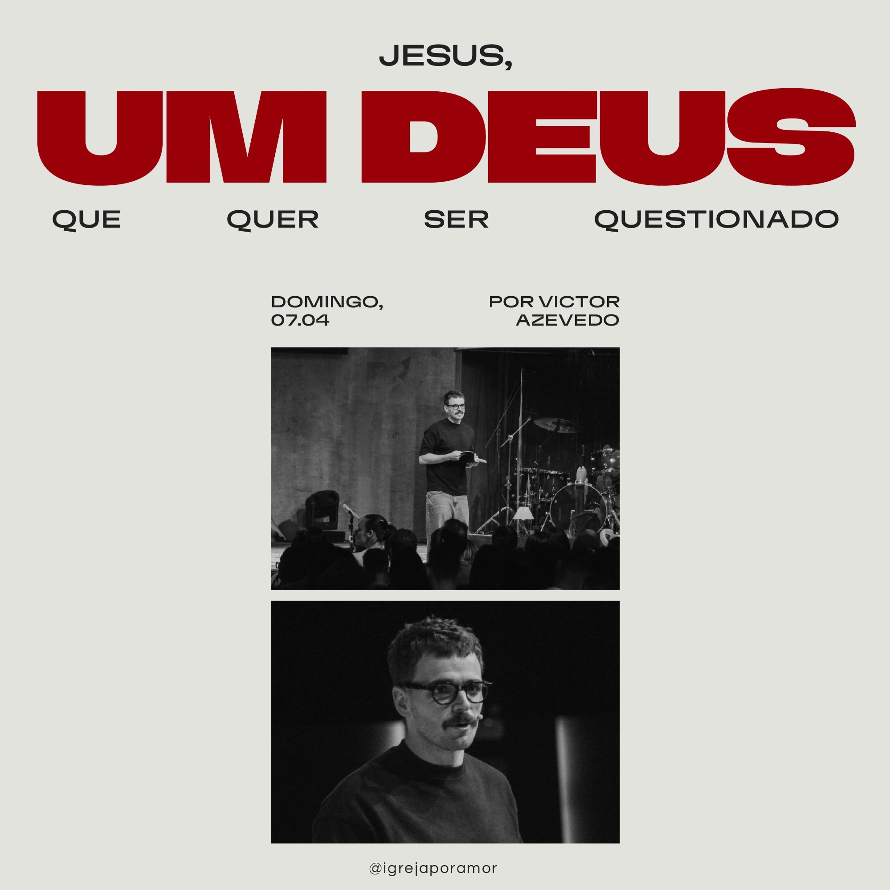 Jesus, Um Deus Que Quer Ser Questionado | Igreja Por Amor | Victor Azevedo | 07 de Abril de 2024 episode artwork