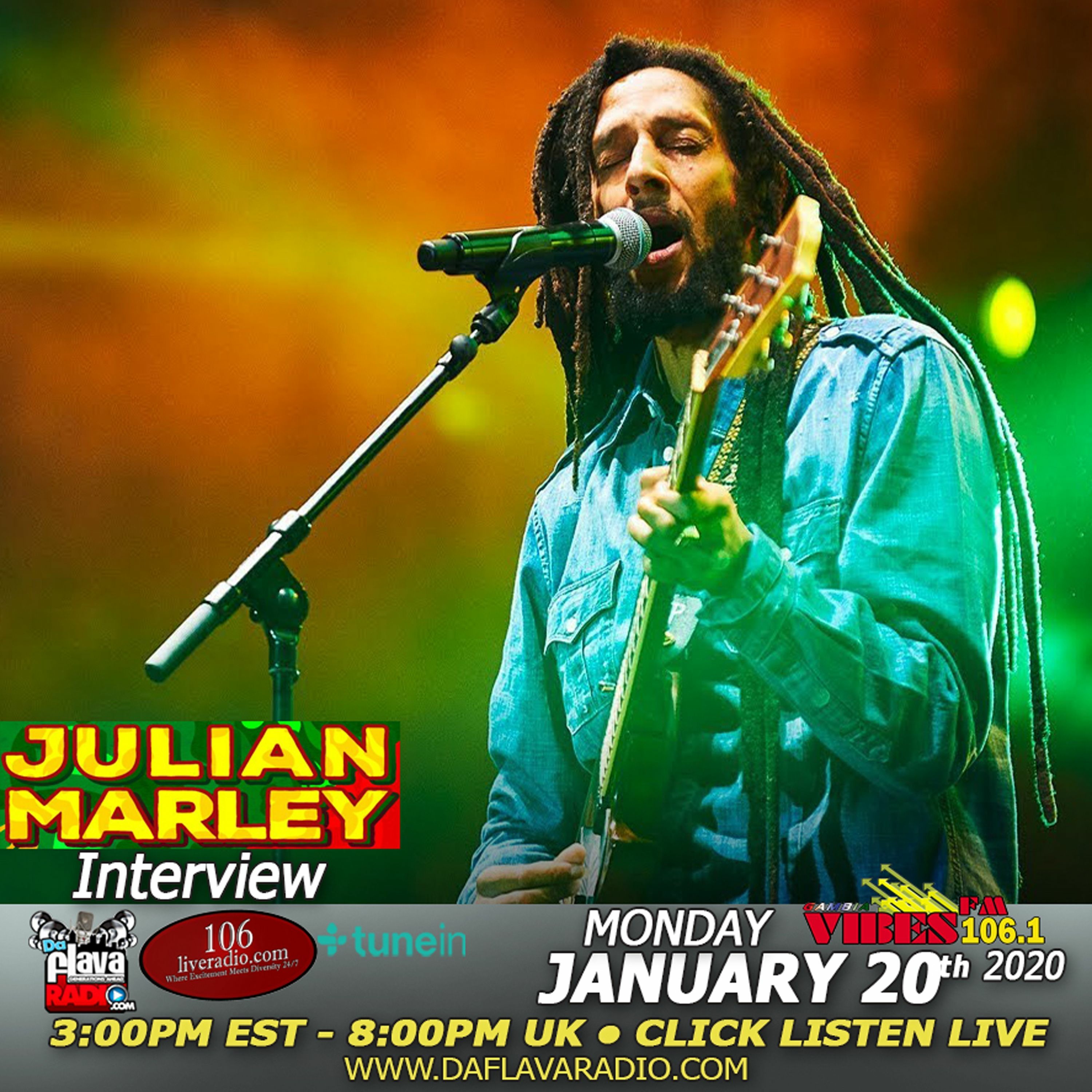 RICOVIBES EXCLUSIVE INTERVIEW WITH GRAMMY NOMINEE JULIAN MARLEY episode artwork