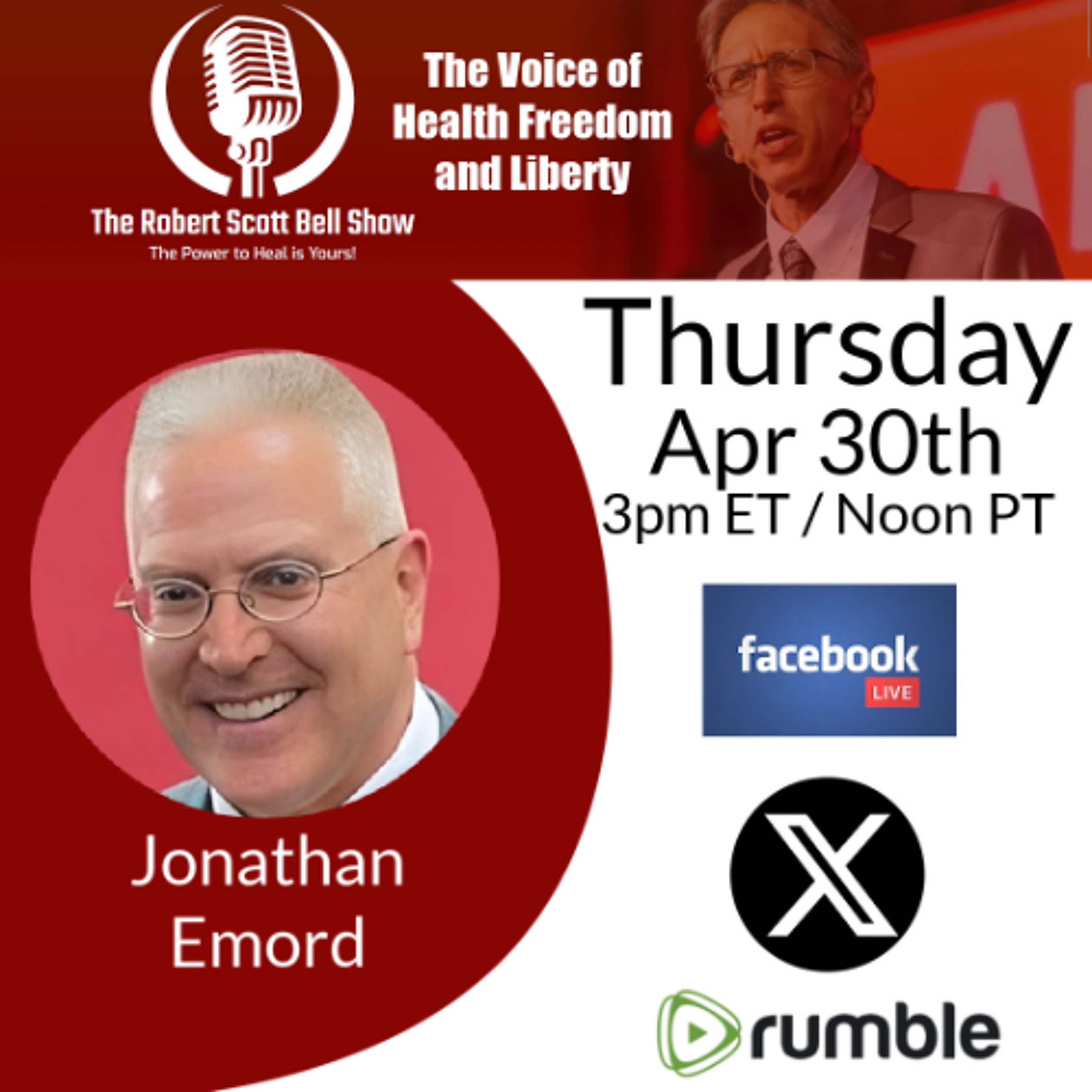 Jonathan Emord, Whole Foods Pulls Homeopathics, Government Cannot Heal Us, Gore's New Ice Age, Childhood Leukemia Link - The RSB Show 4-30-26