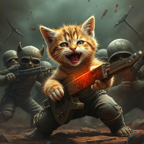 kitten zombies vs Metallica's army