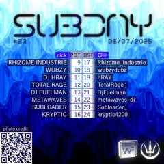 Dubplates on Sundays x Weightflow Productions presents: Subday #23 || #188