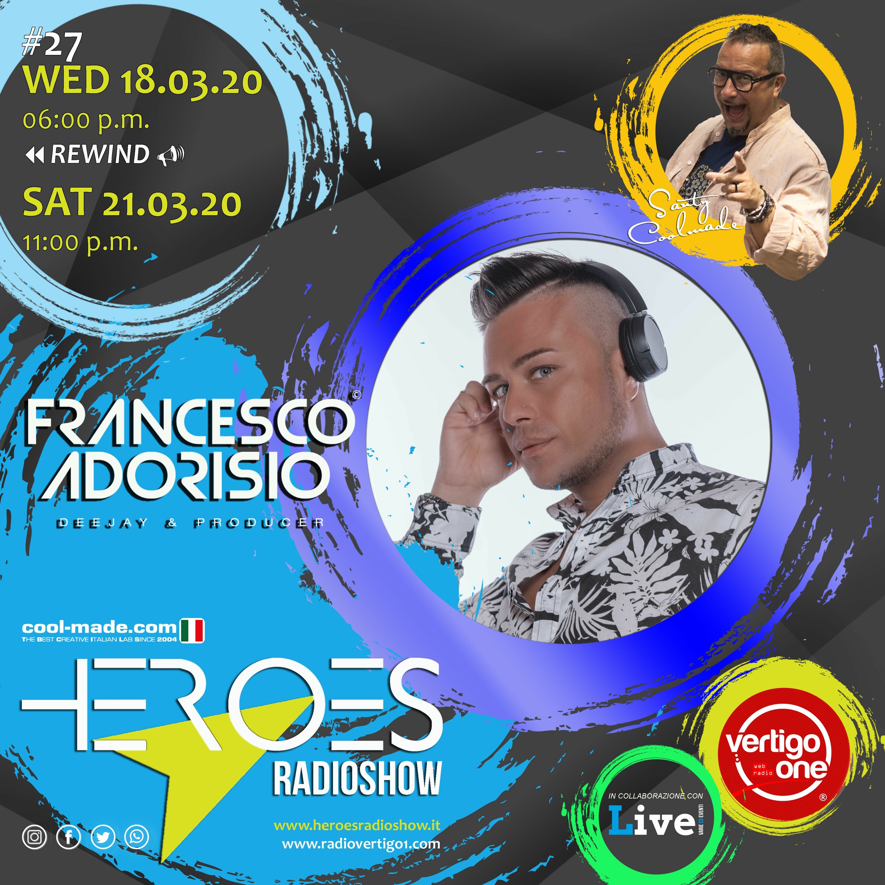 #27/2019-20> HEROES RadioShow - Special Guest FRANCESCO ADORISIO episode artwork