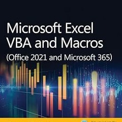 PDF Microsoft Excel VBA and Macros (Office 2021 and Microsoft 365) (Business Skills) BY Bill Je