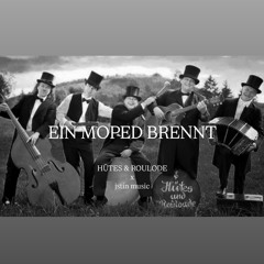 Ein Moped brennt