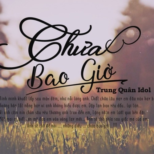 Chưa Bao Giờ - Cover