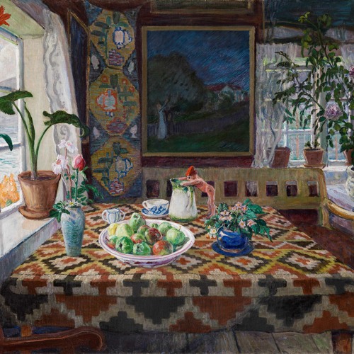 Nikolai Astrup, Interior Still Life: Living Room at Sandalstrand