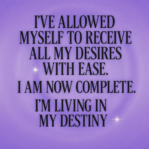 i've allowed myself to receive
