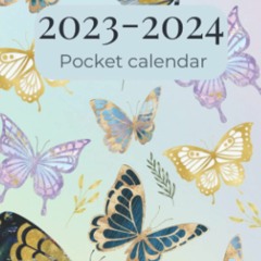 Audiobook 2023-2024 Pocket Calendar: Butterfly Aesthetic 2 Year Monthly Planner 2023-2024 for Pu