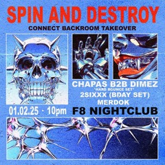 MERDOK x SPIN AND DESTROY x LIVE @ F8 - SF, CA [ TECHNO ]