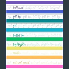 PDF/READ 📖 Colorful Pen Test Journal Notebook for Planner Pens, Gel pens, Keeper of all journaling