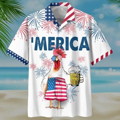 24 Chicken Beer Independence Day 4th Of July Shirt