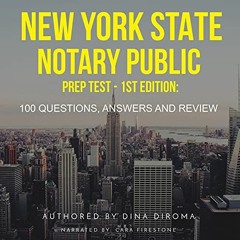 VIEW KINDLE PDF EBOOK EPUB New York State Notary Public Prep Test: 1st Edition: 100 Q