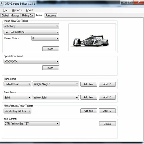 Stream GT5 Garage Editor V1.3.1 by Brittany Erickson | Listen online