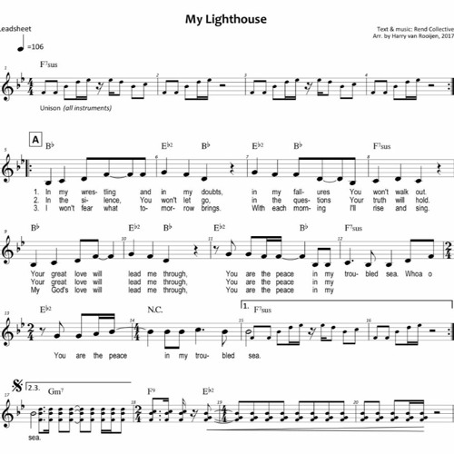 Stream My Lighthouse - Rend Collective - Opwekking 807 God van Licht -  Arrangement - Sheet music (Free) by Harrry1977 | Listen online for free on  SoundCloud