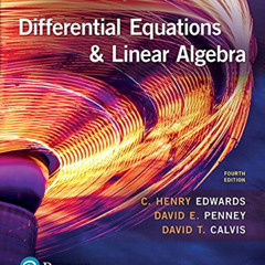 free EPUB 📜 Differential Equations and Linear Algebra by  C. Edwards,David Penney,Da