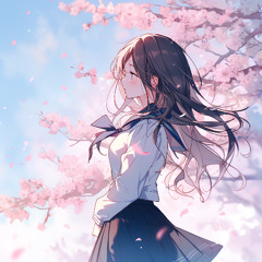 a shower of cherry blossoms