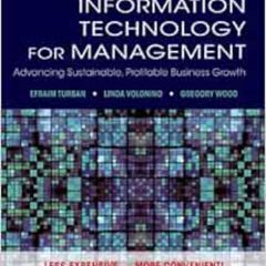 [Download] KINDLE 💖 Information Technology for Management: Advancing Sustainable, Pr