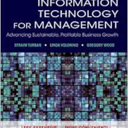 [Download] KINDLE 💖 Information Technology for Management: Advancing Sustainable, Pr