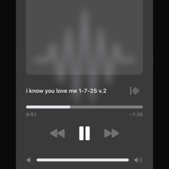 i know you love me 1-7-25