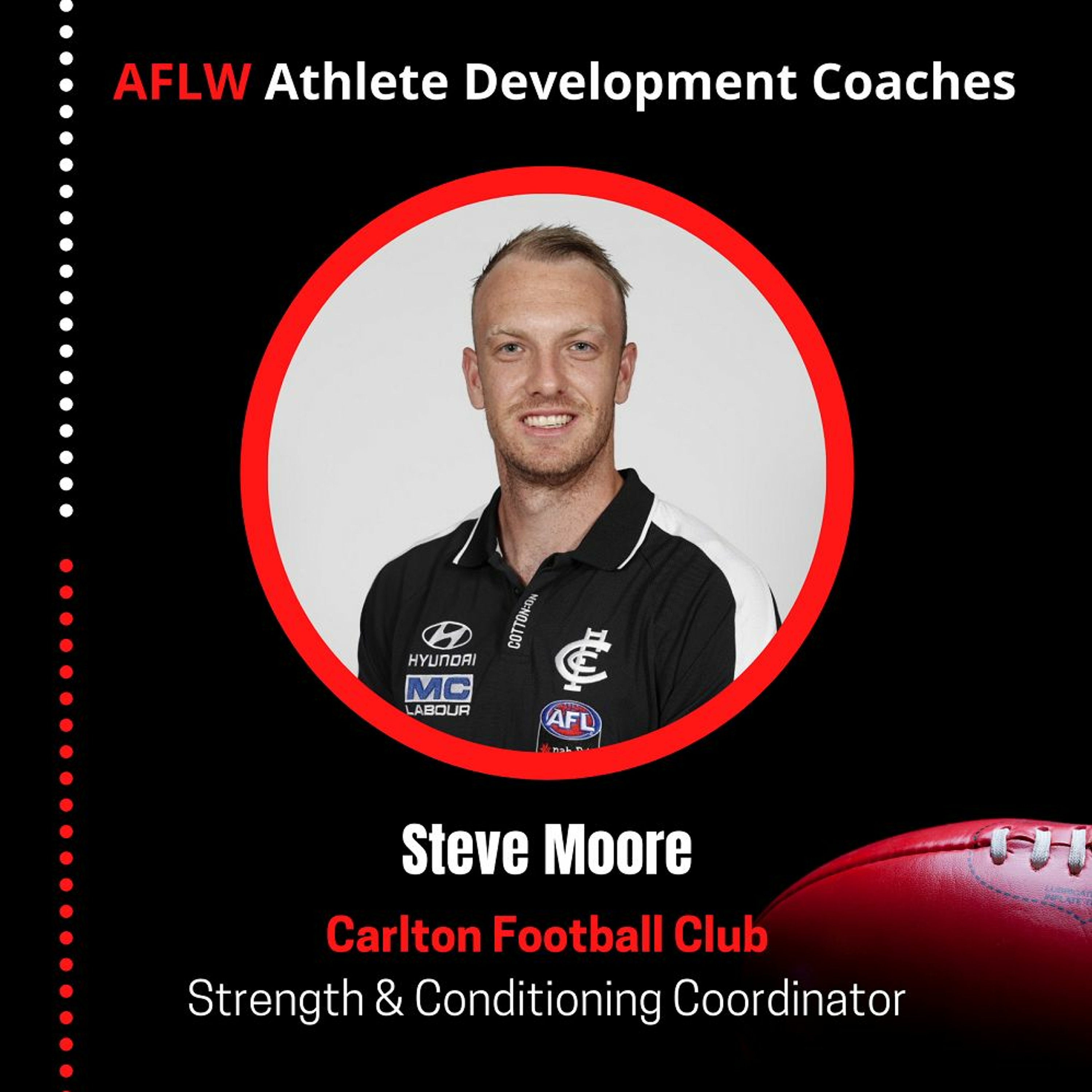 #135  - Steve Moore, Strength & Conditioning Coordinator at Carlton Football Club (bite-size) episode artwork