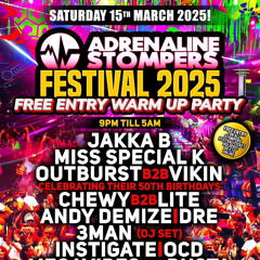 Outburst - Adrenaline Stompers Warm Up Party Promo Mix