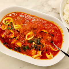 Lamelles d'Encornet au Chorizo