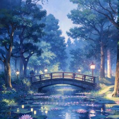 bridge over a pond of water lilies - Max Power, Lenny Loops