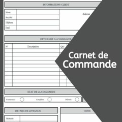 PDF Book carnet de commande auto entrepreneur: Carnet de Ventes pour Entreprises, Organisateur d