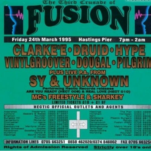 Druid & MC Sharkey @ Fusion - The Third Crusade - Hastings Pier (24/03/1995)